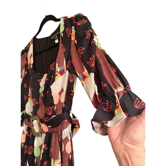 ModCloth Hutch Women's Let's Go Boho Square Neck Belted Maxi Dress Size 4 NWT - Picture 5 of 9